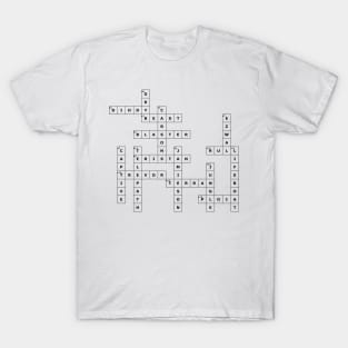 (1959TWATR) Crossword pattern with words from a 1959 science fiction book. T-Shirt